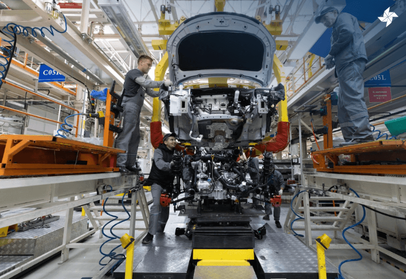 The use of professional uniforms in vehicle manufacturing plants